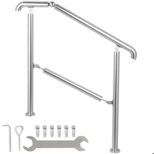 Leuning - DUOKU - BXG-3STAP - RVS - Capaciteit 220 lb - Verstelbaar