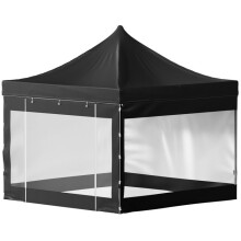 Tenda com Toldos Retráteis-Duoku-Gazebo de Pátio Exterior-10x10 FT-Resistente aos UV-com Laterais Removíveis