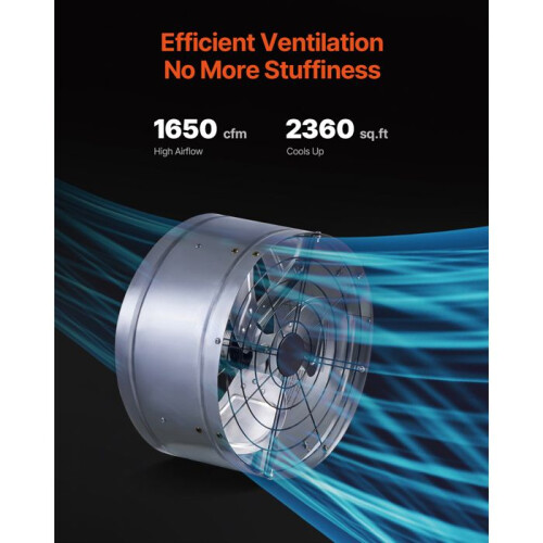 Ventilador de extração de sótão - DUOKU - DF-36-P65 - 15 polegadas - 1300 pi³/min - Montagem em cumeeira 2