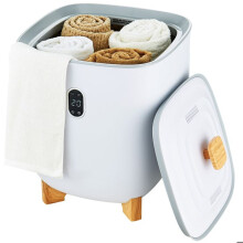 Chauffe-serviettes 25L-Duoku-Grand Seau-Écran LED-Chauffage par le Bas-Minuterie Réglable-Arrêt Automatique-Blanc