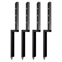 Kit de Réparation d'ancrage - DUOKU - Poteau de Clôture - Acier Robuste - Lot de 4 Piquets - 34 pouces