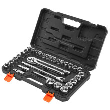 Kit de Douilles - DUOKU - 33 Pièces - Clé à Cliquet 12,7 mm - Acier Alliée CR-V - Rallonge Inclus