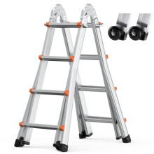 Teleskopleiter - DUOKU - 15 ft - Aluminium - Faltbar - Kompakt für Camping