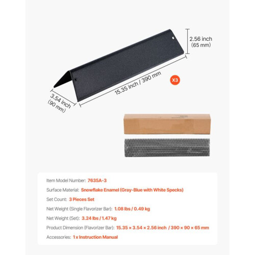 Barres de Protection - DUOKU - 7635A-3 - Acier Émaillé - 39 cm - Lot de 3 2