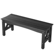 Banco de Jardim - DUOKU - Banco Externo - Plástico Robusto - Capacidade 272 kg - Preto