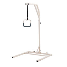 Potência de Cama-Duoku-Barra Trapézio de Cama Autoportante Altura Ajustável com 2 Rodas-Capacidade 136 kg-Ajuda a Levantar