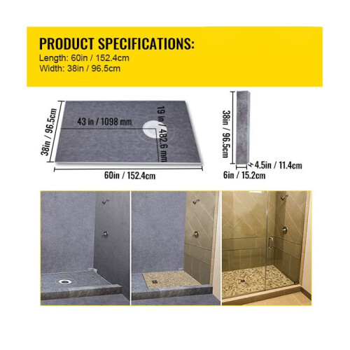Doucherand Set - DUOKU - 38"x60" - ABS Flens - RVS Rooster - Douche 1