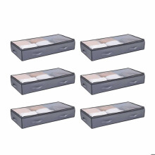 Opbergtassen onder bed - DUOKU - NUS-04 - 90 L - Transparante PVC deksel - Vouwbaar met versterkte handvatten