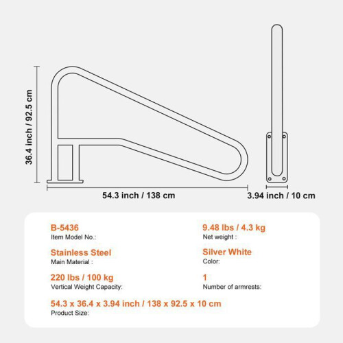 Escada de Piscina - DUOKU - B-5436 - Aço Inoxidável - 54 x 36 polegadas - Antiferrugem e Antiderrapante 1