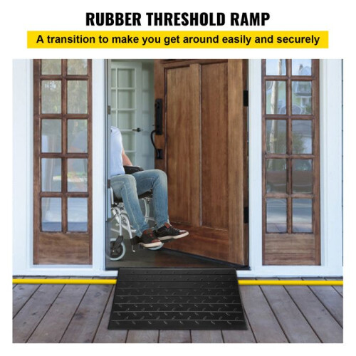 Rubberen Drempelrampe-Duoku-10,2 cm-Solid voor Rolstoel en Scooter 2