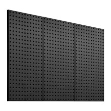Metallperforierte Paneele - DUOKU - 3 Paneele - Robustes Stahl - Schwarzer Wandorganisator - 24" x 12"
