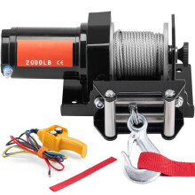 Guincho Elétrico-Duoku-12 V CC-2000 lb-ATV/UTV-Cabo de Aço de 39 Pés-Controle Remoto IP55 à Prova D'Água-Reboque Off-Road