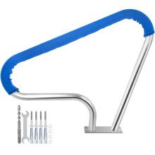 Corrimano da Piscina - DUOKU - 98,9 x 81,3 cm - Acciaio Inossidabile 304 - Antiruggine - Copertura Grip Blu