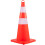 Cone de Segurança-Duoku-12 x 28 Polegadas-Cone de Tráfego/Construção em PVC Laranja-2 Colares Reflexivos 1