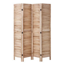 Trennwand - DUOKU - SS-004-4P-NA - 4 faltbare Paneele - Höhe 66,9 Zoll (1700 mm) - Paulownia Holz