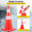 Cone de Segurança-Duoku-12 x 28 Polegadas-Cone de Tráfego/Construção em PVC Laranja-2 Colares Reflexivos 4
