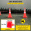 Cone de Segurança-Duoku-12 x 28 Polegadas-Cone de Tráfego/Construção em PVC Laranja-2 Colares Reflexivos 6