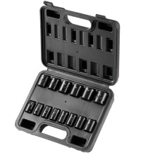 Schlagschraubensatz-Duoku-3/8"-14 Nüsse-Metrisch Flach 7-20 mm-6 Punkte-für Auto Reparatur