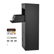 Brievenbus - DUOKU - Beveiligd - Gegalvaniseerd Staal - Zwart - 120 cm