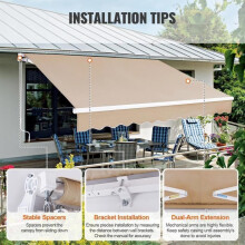 Toldo Retrátil - DUOKU - RA250200 - 2,44x2,13m - Proteção UV80+ - Manual