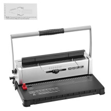 Máquina de Encuadernar Manual en Espiral-Duoku-Encuadernadora de 34 Agujeros para 120 Hojas-Encuadernadora Perforada para Formato Carta, A4, A5