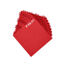 Placas de Hóquei Dryland-Duoku-8 Peças de 12 x 12 po-Uma Superfície de Treinamento Versátil para Chutar-Vermelho