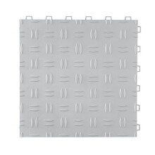 Pisos de Divisão de Garagem - DUOKU - 12" x 12" - Antiderrapantes - Dupla Face - Prata