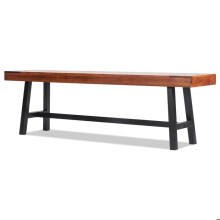 Banc de Jardin - DUOKU - YQ-HC4003 - Capacité 250 kg - Bois et Métal - 3 Places