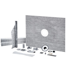 Kit de bordure de douche - DUOKU - JQ-4860P - 1524x1219 mm - Bride centrale PVC 50,8 mm - Membrane étanche