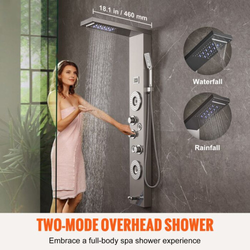 Panneau de Douche - DUOKU - 8039FL - 6 Modes - LED - 4 Jets de Massage 2