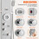 Panneau de Douche - DUOKU - 8039FL - 6 Modes - LED - 4 Jets de Massage 6