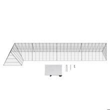 Tunnel extérieur portable - DUOKU - TT-MCT002 - Acier durable - 400x100x61,5 cm - Pour poules et canards