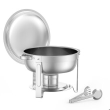 Conjunto de Buffet de Recipientes - DUOKU - Lote de 4 - Acero Inoxidable - 5 Pints - Soporte Plegable