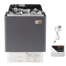Aquecedor de Sauna-Duoku-elétrico 9KW-com Controlador Externo-Aço Inoxidável-Para Espaço de 9-13m³-Aço Inoxidável Úmido