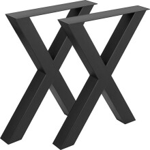 Pieds de Table en Métal - DUOKU - 2PCS - Charge Max 1000 kg - Hauteur 720 mm - Noir