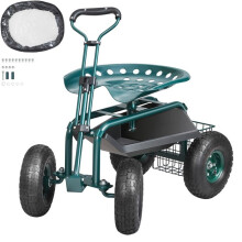 Rollstuhl - DUOKU - TC4501S-GN - Grün - Tragfähigkeit 136 kg - Rollen 10 Zoll