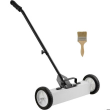 Balayeuse Magnétiqu-Duoku-de 18 po avec Roues-45 lb-Nettoyeur D'herbe pour Pelouse Cour