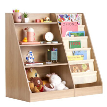 Scaffale per Libri in Legno-Duoku-4 Livelli per Bambini-Scaffale di Messa in Ordine per Libri e Giocattoli per Bambini