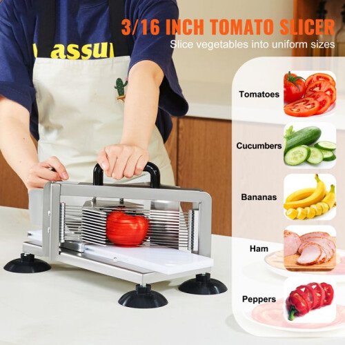 Fatiadora de Tomate - DUOKU - AY450-1 - Aço Inoxidável - 3/16 Polegadas - 3,3 kg 2