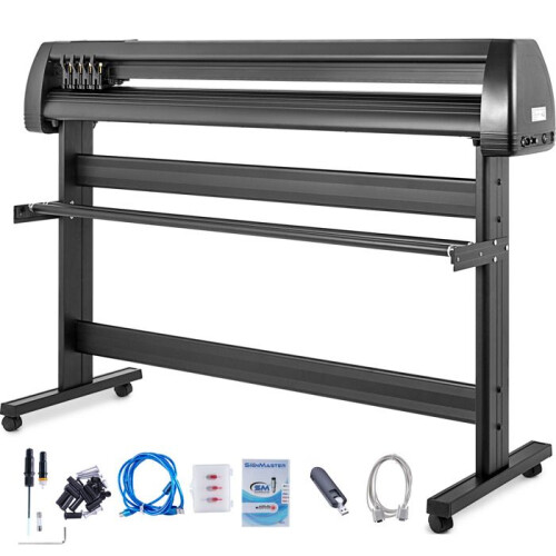 Máquina de Corte e Marcação de Vinil-Duoku-53 polegadas com Software Signmaster-Alimentação de Papel 1350 mm, Suporte Incluído