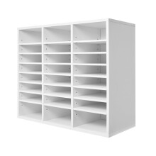 Organiseur de Bureau - DUOKU - KLFC-17 - 24 Compartiments - Étagères Réglables - Blanc