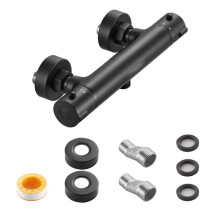 Thermostatische Mengkraan - DUOKU - YH1312 - Beveiligd op 38C - Messing - Matte Zwart