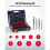 Kit pressa a cuscinetti - DUOKU - XC2125 - 43 pezzi - 39 anelli - Nero, 3,5 kg 3