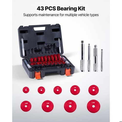 Kit pressa a cuscinetti - DUOKU - XC2125 - 43 pezzi - 39 anelli - Nero, 3,5 kg 2
