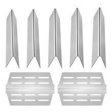 Suojapalkit ja lämmönlevitin grillille - Duoku - 7 osaa - Rasvasuojat polttimelle 44,6 cm