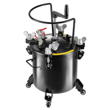Reservatório de Tinta sob Pressão - DUOKU - 20 L - Pressão Ajustável 70 psi - Aço com Rodas