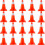 Lote de 20 Cones de Sinalização-Duoku-18 Polegadas-Cones de Estacionamento de Segurança com Base em PVC-Colares Refletores Laranja 1