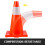 Lote de 20 Cones de Sinalização-Duoku-18 Polegadas-Cones de Estacionamento de Segurança com Base em PVC-Colares Refletores Laranja 6
