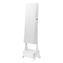 Armadio per Gioielli - DUOKU - PY-2314SS - Specchio con Serratura - Fodera in Velluto - Illuminazione LED