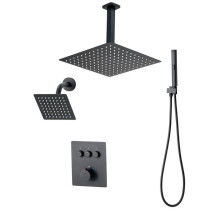 Douchekopset-Duoku-3-functie Thermostatische Douche systeem-Muurbeugel en Handdouche 2-in-1